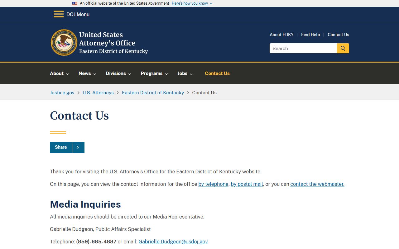 Leslie County arrest records federal prosecution contact page