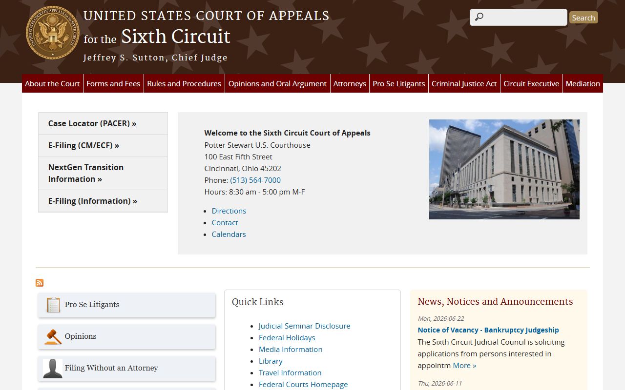 Leslie County court dockets federal appeals docket reference