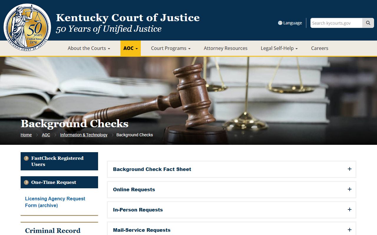 Leslie County criminal court records Kentucky AOC background checks