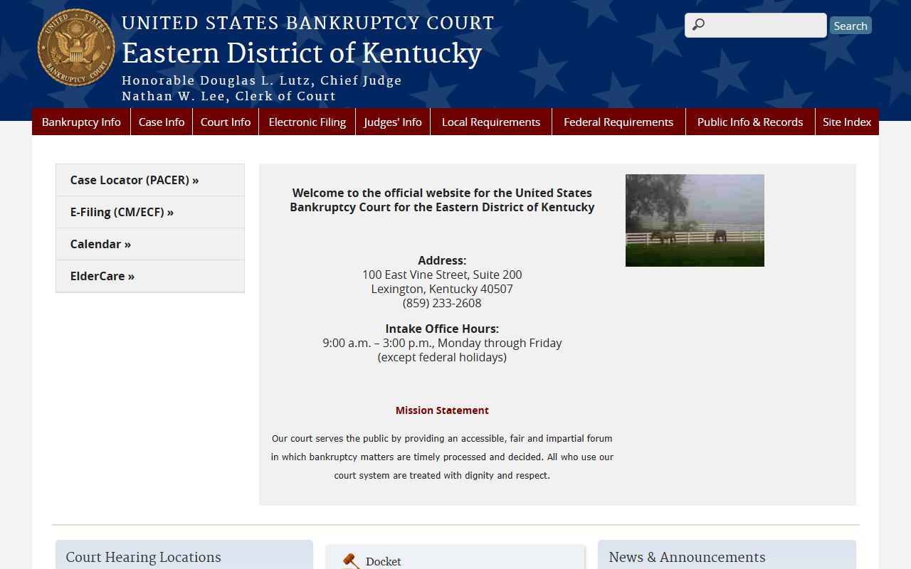 Leslie County District Court records contrasted with federal bankruptcy court