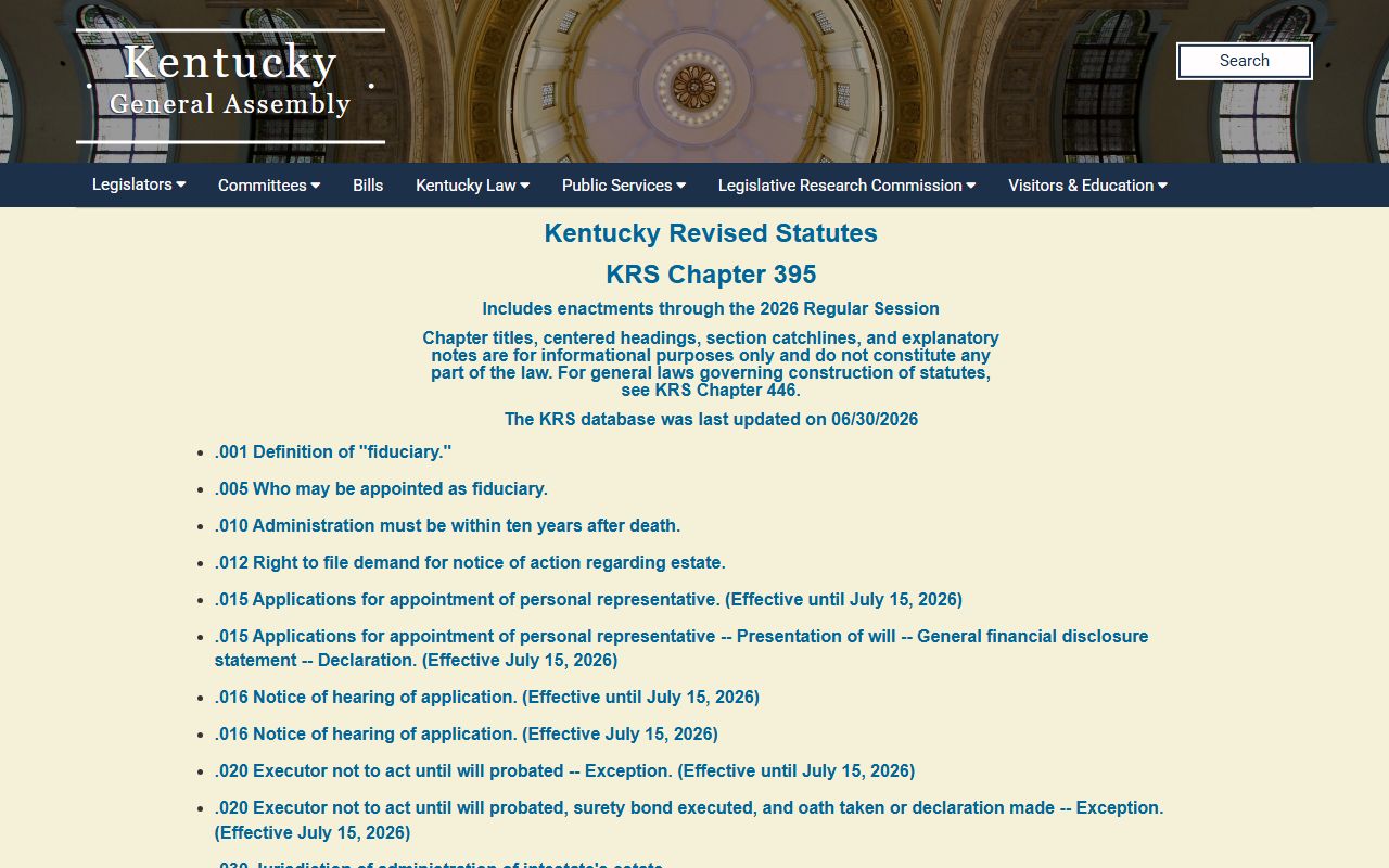 Leslie County probate records Kentucky probate statute chapter